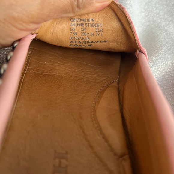 Coach Pink Moccasins with Silver Studs - Picture 12 of 16